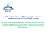 Slocan Library AGM is happening live and in person Wednesday, April 26th at 700 pm